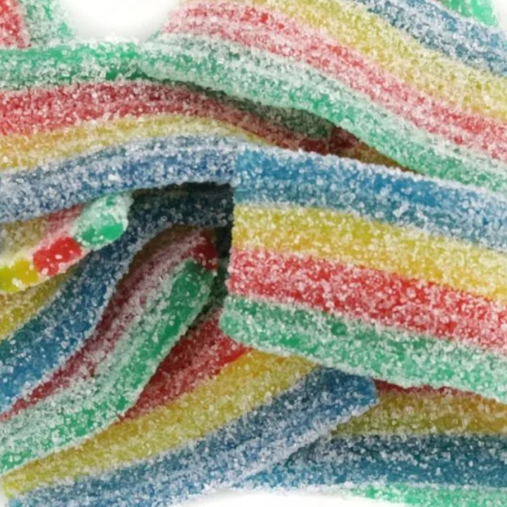 1/4 Lb. crEATables Sour Snagx 4 Flavor Mini Rainbow Belts